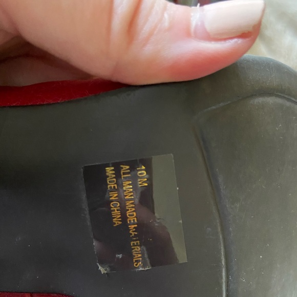 Vintage Steve Madden Pumps Cherry Red Chunky Heel - Picture 10 of 13